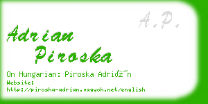 adrian piroska business card